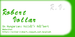 robert vollar business card